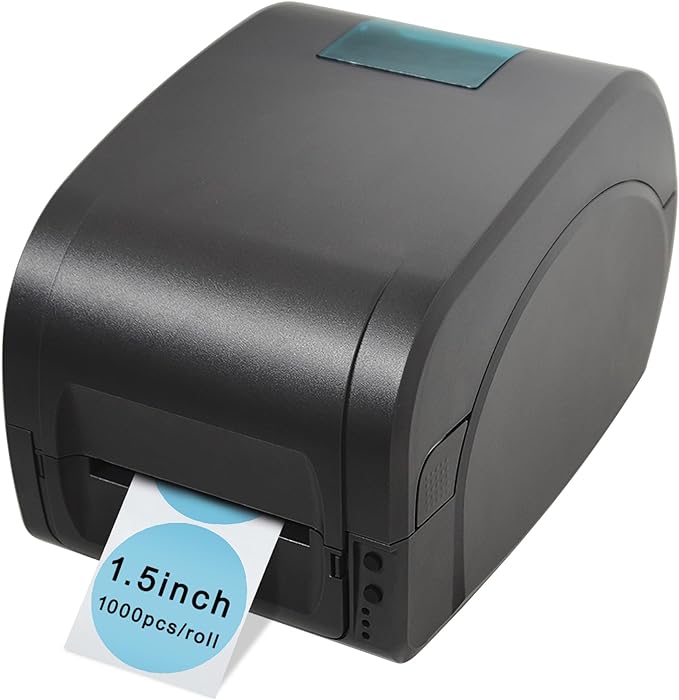 Hybsk 1.5 inch Circle Color Direct Thermal Stickers Shipping Labels for Barcodes,Name Tag,DIY Logo Design,Inventory– Compatible with Zebra,Rollo,Munbyn,and More-1000 pcs (1.5 inch,Light Blue)