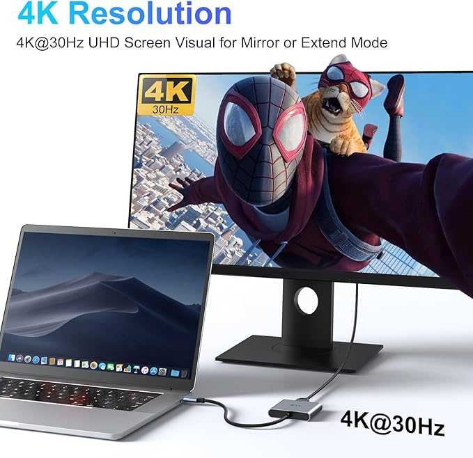 USB C to HDMI Adapter,Type C to Adapter Multiport USB-C Hub Digital AV Converter with 4K HDMI,USB3.0,USB C PD Charge Port for iPad Pro/air,MacBook Pro/air,Tablet,Switch,iPhone 15 and More USBC Device