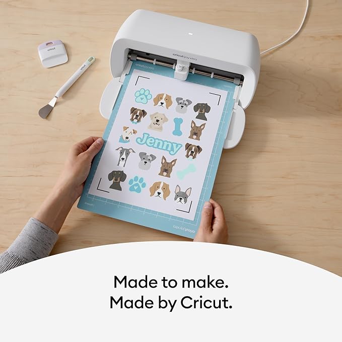 Cricut Waterproof Sticker Paper - US Letter Size (8.5in x 11in), Sticker Paper for Printer, Compatible with Cricut Maker, Explore 3, & Cricut Joy Xtra, White (6 Ct)