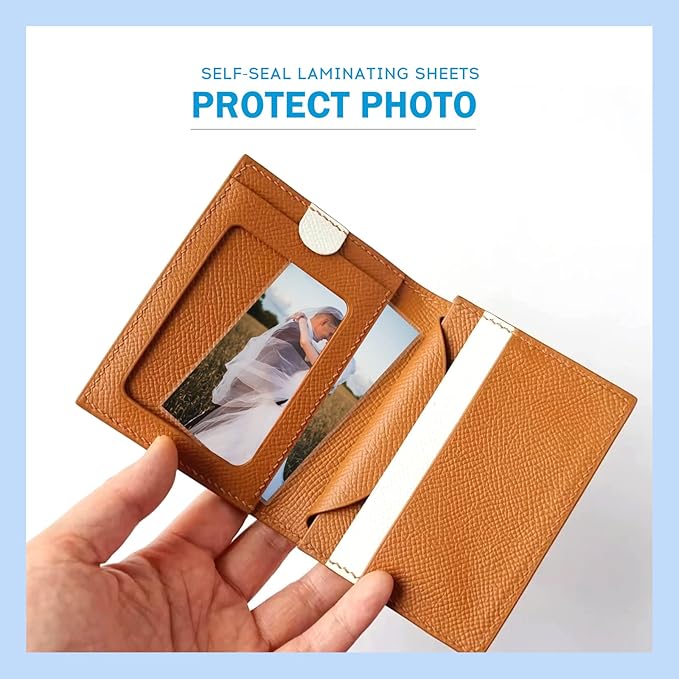 Uinkit Self Sealing Laminating Pouches, Waterproof Lamination Pouches, Permanent Adhesive 10mil Thickness 2.6x3.9inches 110Pack No Machine Needed (2.6x3.9Inchesx110Pack)