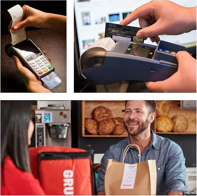 Immuson 2 1/4 x 50 Thermal Paper Receipt Rolls 2.25 x 50 ft Receipt Paper POS Cash Register Fits Credit Card Terminals Verifone (50 Rolls)