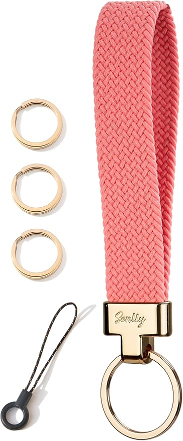 SENLLY Wristlet Lanyard, Stretchy Keychain Holder, Original Elastic Anti-Drop Design Keyring