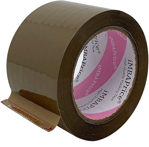iMBAPrice 3-inches Shipping Packaging Tape - 1 Box of Premium (24 Roll of 110 Yards) 24 x 330 Feet Long 3" Wide Heavy Duty Brown Moving Packing Tape