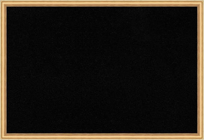 Amanti Art Black Cork Board for Wall, 26x38 Vision Board with Gold Wood Frame, Large Corkboard Office Decor for Home Organization, Casual Corkboard Pinboard to display items for home organization