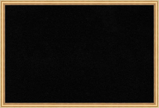 Amanti Art Black Cork Board for Wall, 26x38 Vision Board with Gold Wood Frame, Large Corkboard Office Decor for Home Organization, Casual Corkboard Pinboard to display items for home organization