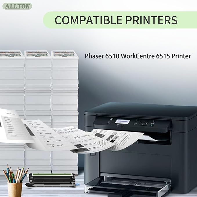 6510 6515 Drum Cartridge Black Compatible with 108R01420 Imaging Unit WorkCentre 6515 Imaging Unit Replacement for Xerox Phaser 6510 WorkCentre 6515 Printer(1-Pack)
