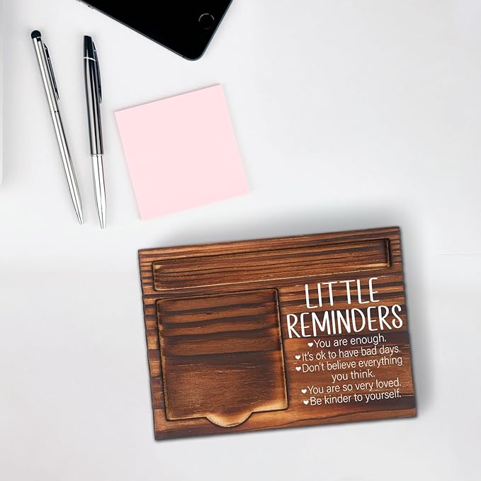 Inspirational Motivational Gifts Little Reminders Gifts for Women Men, Mental Health Gifts for College Positive Daily Affirmations Cheer Up Gifts Office Self-Stick Note Pad Holders SD132
