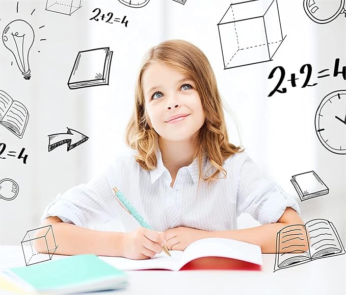 9 Pcs Fancy Pens for Women Glitter Colorful Ballpoint Pens Metal Retractable Pens Black Ink Medium Point 1.0 mm Pretty Cute Sequins Pens Journaling Pens for Women Girls (Fresh style)