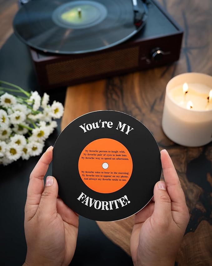 Bee! Anniversary card for Him or Her | Gift for Husband or Wife, Boyfriend or Girlfriend | Valentine's Day Card for men and women | For the Record Love Card