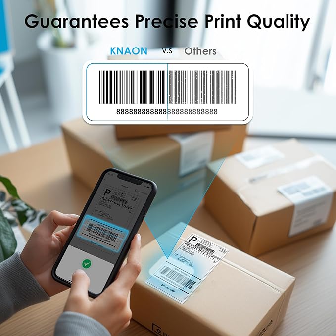 Shipping Thermal Label Printer, 4x6 Portable Label Printer, Bluetooth Label Maker for Small Business, Support iPhone,Android,Windows,Mac,Chromebook,Works with USPS, Ebay,Shopify&More, Black