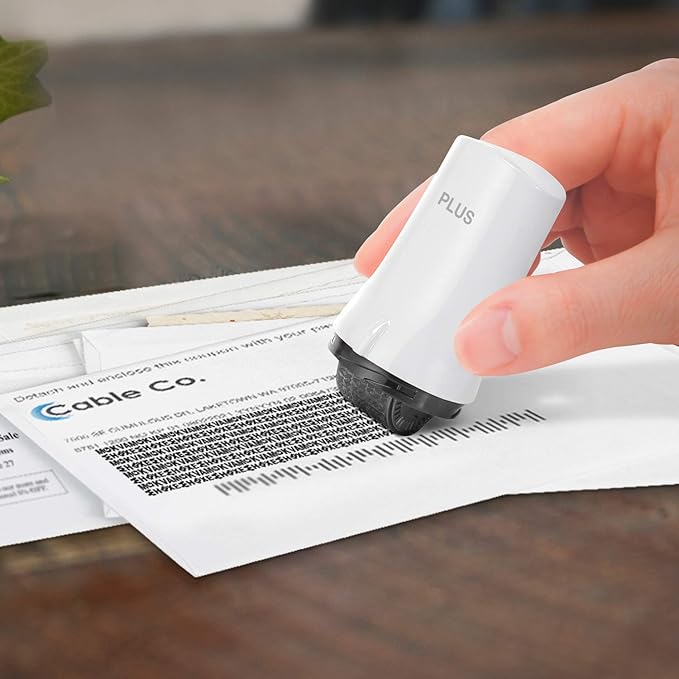 Guard Your ID Advanced 2.0 Roller Identity Privacy Stamp for Identity Theft Prevention and Security (Regular 3-Pack, White)