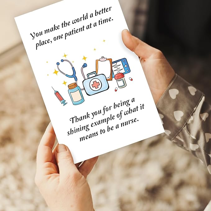 Great Nurse Thank You Card, Funny Appreciations Gifts for Women Men, Registered Nurse Gifts, Nurse Day Cards