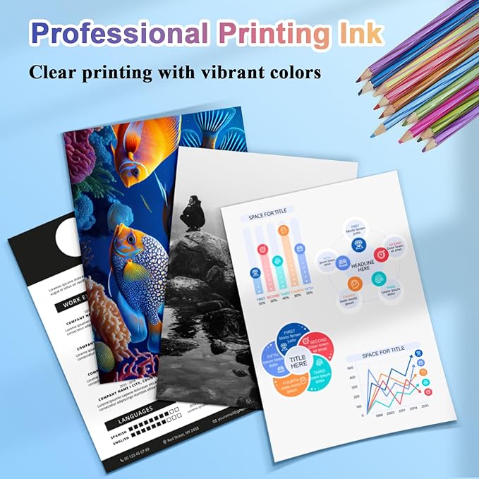 31 Refill Ink Bottles Replacement for H31 Ink Compatible with HP Smart Tank 7602 Ink Refill,Work for HP Smart Tank 5101 7001 7301 Ink Tank Printer