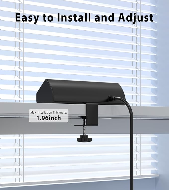 45W Fast Charging Station,Desk Clamp Power Strip,4 PD USB-C Ports,5 AC Outlets,Surge Protector Power Strip, 14AWG Heavy Duty Cord, Fits 1.9" Tabletop Edge (Black, 20 FT Cable)