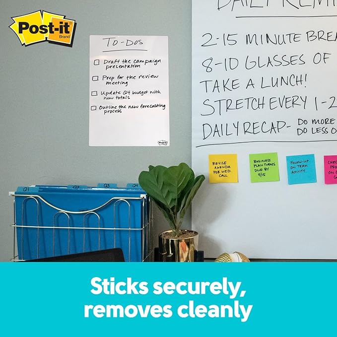 Post-it Dry Erase Sheets, 30 Sheets/Pack, Instant Whiteboard, 7 in x 11.3 in (DEFSheets-30PK)