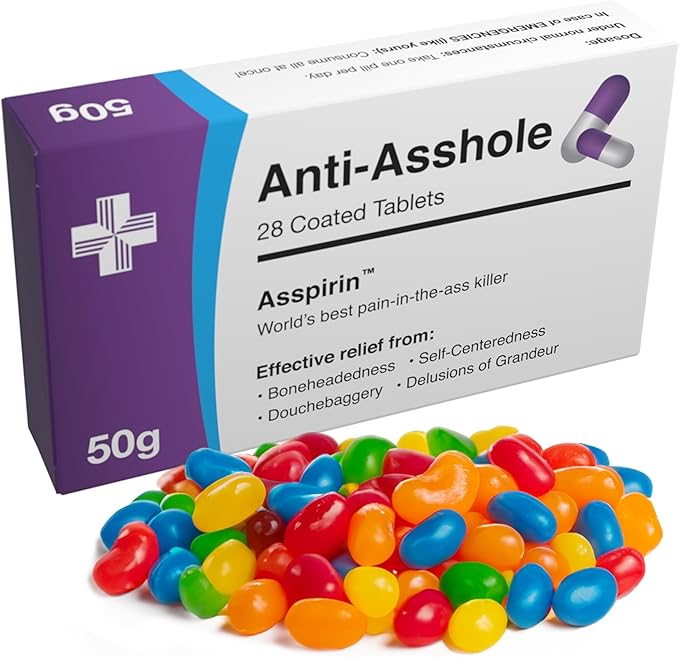Joke Pill Box Candy for Your Boss or Mother in Law - Funny Christmas Gag Gift for Men, Women, Boyfriend, Girlfriend, Husband, Wife - Hilarious Rude Prank - Unique Inappropriate Gift