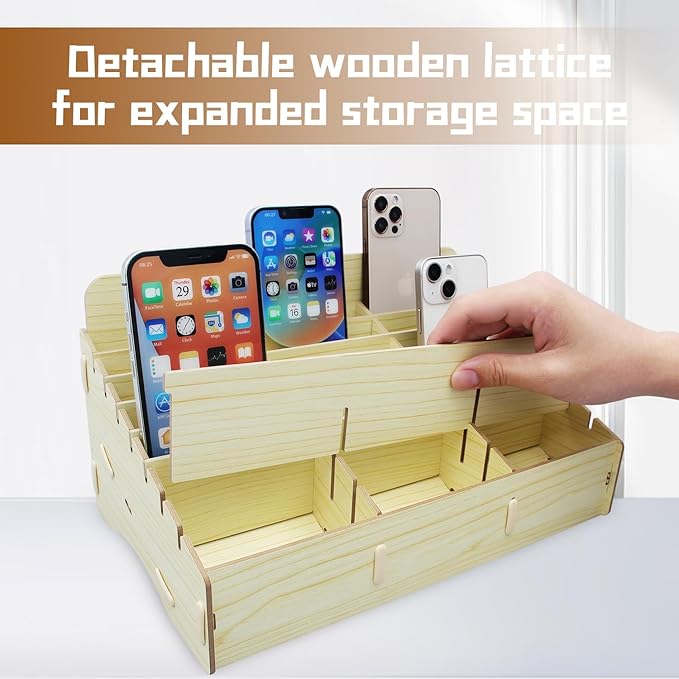 HengTianMei 24 Grid Cell Phone Organizes Storage Box for Office School Classroom