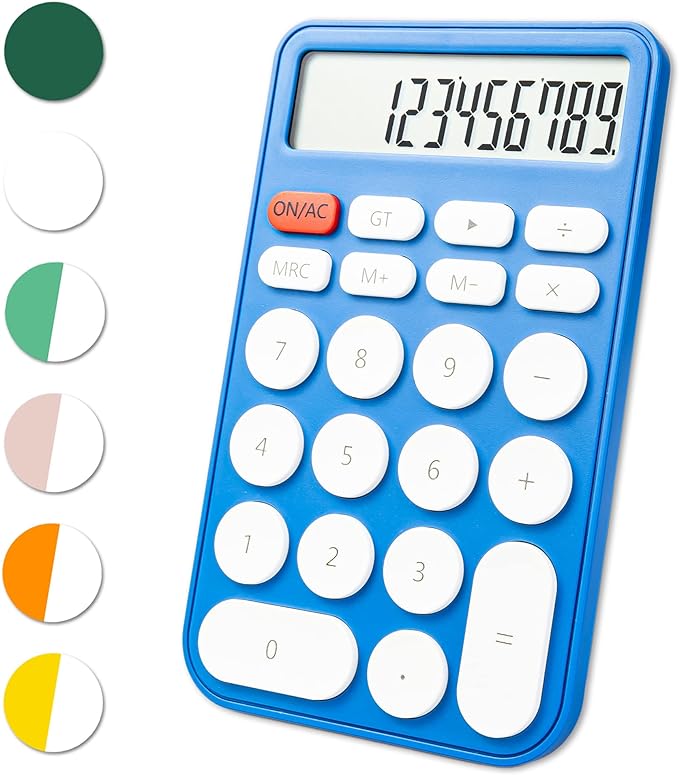 VEWINGL Standard Calculator 12 Digit,Desktop Large Display and Buttons,Calculator with Large LCD Display for Office,School, Home & Business Use,Automatic Sleep,with Battery