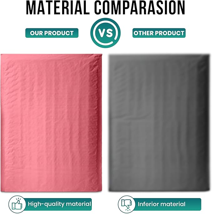 Levex - #000 4" x 8" [10 Pack] Pink Poly Bubble Mailers, Padded Envelope Mailers, Packing Envelope & Mailing Bags for Shipping