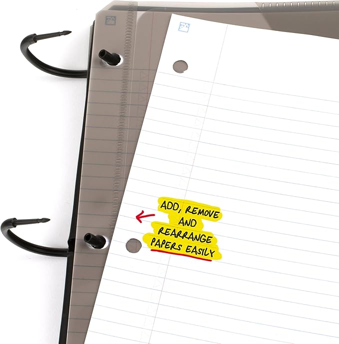 Five Star Flex Refillable Notebook + Study App, College Ruled Paper and 1 Inch TechLock Ring Binder with Pockets, Tabs and Dividers, 200 Sheet Capacity, Fire Red (29328AB2)