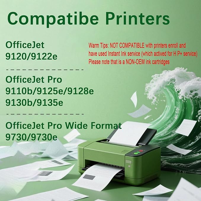 936 936e 936xl 936 XL High Yield Ink Cartridges Replacement for 936 936e 936 XL 936xl Ink Cartridges Work for OfficeJet Pro 9125e 9135e 9110b 9128e 9130b 9122e Wide Format 9730e Printers（4 Pack）