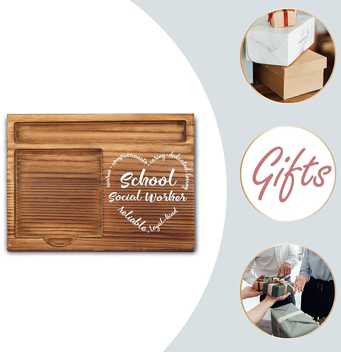 School Social Worker Gifts, School Social Worker Appreciation Gifts, Thank You Social Worker Gifts, School Social Worker Office Decor, School Social Worker Desk Self-Stick Note Pad Holders GSH6