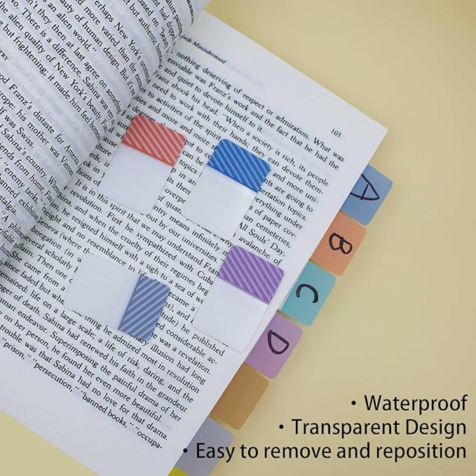 ELII 900 PCS 1 Inch Book Tabs Sticky Index Tabs,Writable and Repositionable File Tabs Flags Colored Page Markers Labels for Reading Notes, Books and Classify Files, 41 Sets