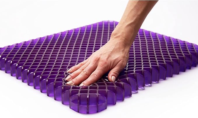 Purple Simply Seat Cushion | Pressure Reducing Grid Designed for Ultimate Comfort | Designed for Cars and Travel | Made in The USA