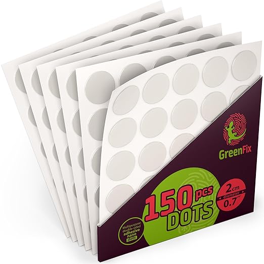 Sticky Dots Double Sided 150PCs - Mounting Putty Removable - Self Adhesive Balloon Dots - Sticky Tack Double Sided Tape Dots for Arts & Crafts Hanging