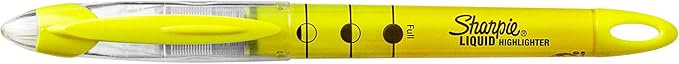 Sharpie Liquid Highlighter, Chisel Tip Highlighters, Journaling Supplies, Study Supplies, Assorted Colored Highlighters, 10 Count