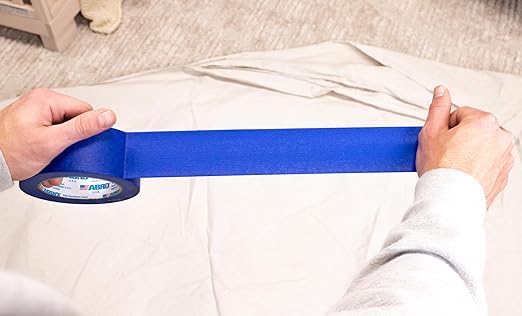 ABRO Blue Painters Tape 2 Inch Wide, 48mm x 55M, All Purpose Blue Tape, Temporary Labeling, Easy Tear, Clean Removal, Masking Tape Colored DIY or Pro - 3 Pack