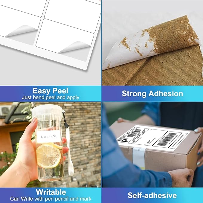 6 Up Shipping Address Labels, 3.33" X 4" (8164/5164) Address SKU Barcode Label for Inkjet/Laser Printer (4000 Sheet -24000 Labels)