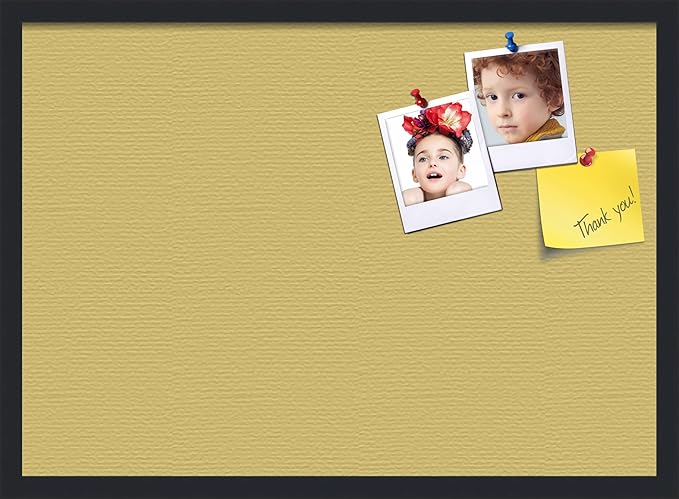 PinPix 28x20 Inch Cork Bulletin Board. This Decorative Framed Pin Board Comes with Honey Pastel Design and a Satin Black Frame. Ideal for Home Office Decor or Message Board (PinPix-1810)