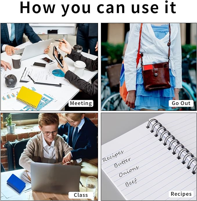 6pack Pocket Notebook Small Notepad Pocket Notepad Small Spiral Notebooks 3X5Inches (6)