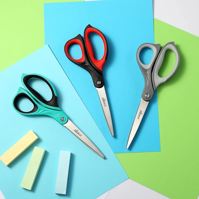 LIVINGO Sharp Scissors All Purpose: 36 Pack of Scissors Bulk Heavy Duty Multipurpose Cutting Fabric Wrapping Paper Sewing Craft for Office Middle High School Home, 8.5 Inch