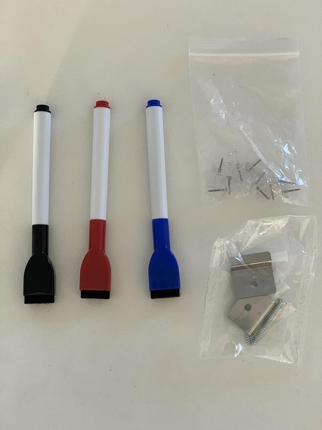 Combination Board Magnetic Dry Erase Board & Corkboard,24''x18'' Combo Board, Black Frame