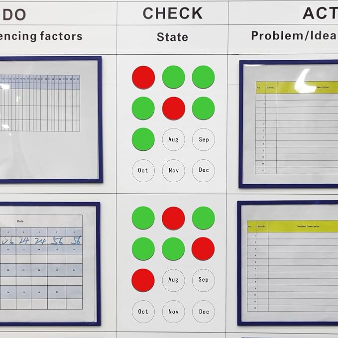 25 Pcs 1” Double-Sided Red Green Magnets, Flip Over Colored Magnetic Dots for Whiteboard, Refrigerator, Office (25, Red/Green-Colors)