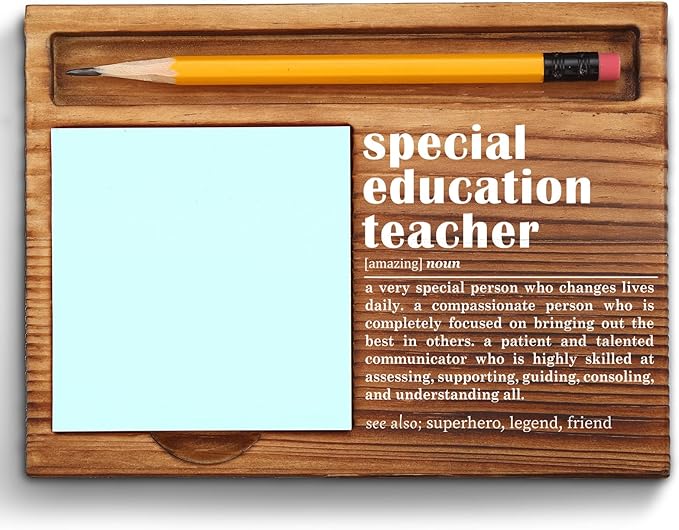 Special Education Teacher Sticky Note Holder, Special Education Teacher Gifts, Thank You Appreciation Gifts for Special Education Teacher Women Men from Student Self-Stick Note Pad Holders ZSS30