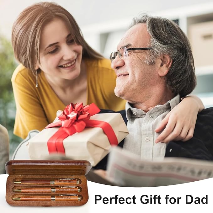 Cool Gifts for Dad from Daughter, Son, Wife Mens Pen Set with Box for Father Daddy Papa Christmas Gifts Best Dad Ever Engraved Dad‘s Pens Sentimental Fathers Day Birthday Gift Ideas Luxury Pens