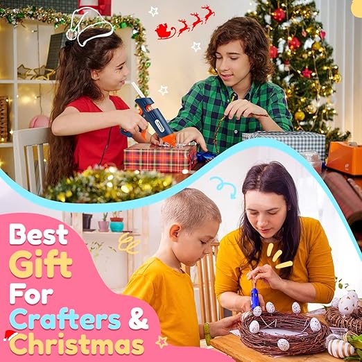 50pcs Full Size Hot Glue Sticks for Large Glue Gun, 0.43x6 inches Large Glue Sticks, Bulk-Pack for Arts Crafts DIY Fabric Gluing & More