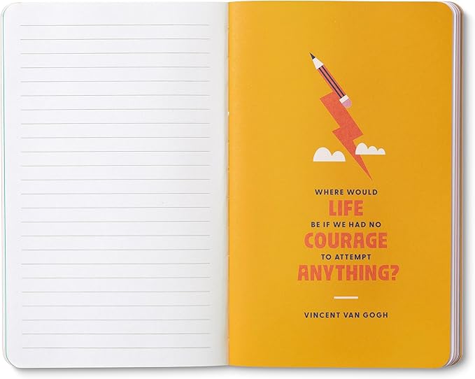 Compendium Softcover Journal – Remember, Ideas Become Things. – A Write Now Journal with 128 Lined Pages, 5″W x 8″H