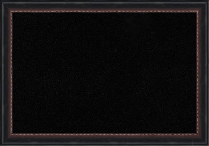 Amanti Art Black Cork Board for Wall, 14x20 Vision Board with Black Wood Frame, Small Corkboard Office Decor for Home Organization, Casual Corkboard Pinboard to Display Items for Home Organization in