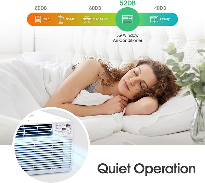 LG 10000 BTU Smart Wi-Fi Enabled, Ultra-Quite, Quick and Easy Installation Window Air Conditioner with Remote, ThinQ Technology, Washable Filter, Eco-Friendly R32 Refrigerant (White)
