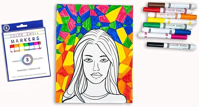 Color Swell Washable Bulk Markers 10 Boxes of 8 Vibrant Colors Are Perfect for Teachers, Kids, Parties, and Classrooms