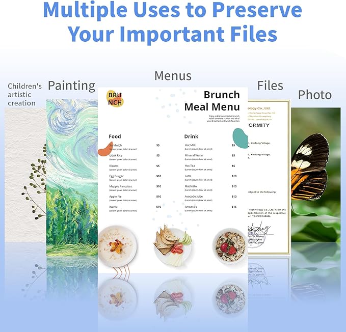 Thermal Laminating Pouches, FungLam Clear Laminating Sheets, 3 Mil Thickness Thermal Laminating Sheets, 9×11.5 Inch Laminator Sheets for Laminators, Clear Plastic Letter Size Sheets, 50 Pack.