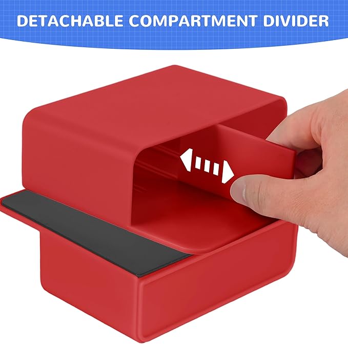 Magnetic Dry Erase Marker Holder, Magnetic Pen Marker Holder for Whiteboard, Fridge, Locker Accessories, School, Office, Home, Magnet Pen Cup,1 Pack, Red