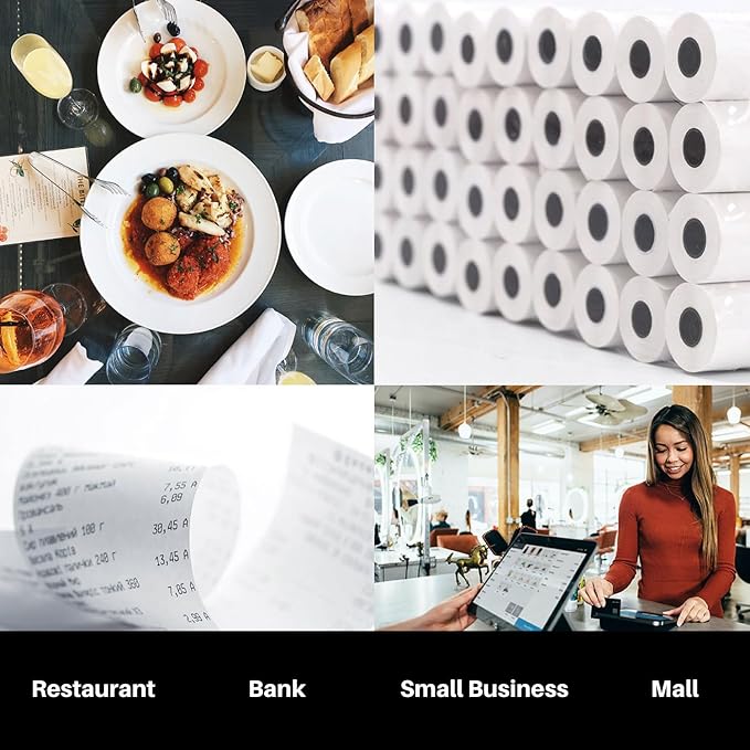 2 1/4" x 85' Thermal Paper Rolls - BPA FREE – MADE IN USA - Receipt paper rolls – Point of Sale Cash Register - Thermal printer paper - Credit Card Paper - (1 Case - 30 Rolls)