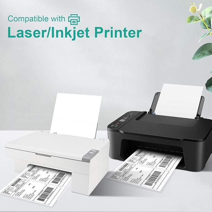 MFLABEL Half Sheet Label Laser/Ink Jet USPS UPS FedEx Shipping Label 8.5 x 11 Inches Packaging Labels, Address Labels for Laser & Inkjet Printers, 10000 Count(5000 Sheets)