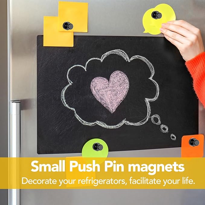 LOVIMAG Fridge Magnets, 18 Pcs Small Neodymium Magnets for Refrigerator，Whiteboard Magnets for Office，Push Pins Magnets with Epoxy Coating for Cruise, Cruise Door Magnets for Decorations