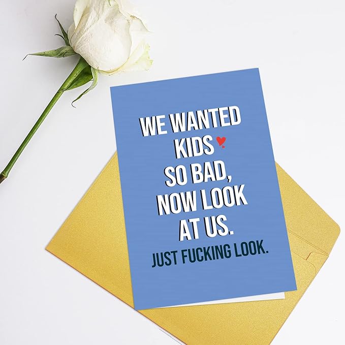 Funny Fathers Day Card for Husband, Happy Mothers Day Card for Wife, Humorous Anniversary Card for Wife Husband